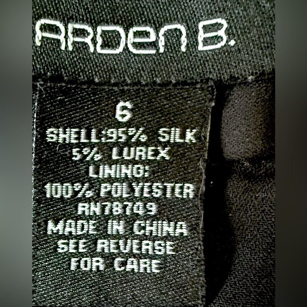 Arden B silk metallic gold and black babydoll dress- tie Spaghetti straps-- 6 - Picture 6 of 6